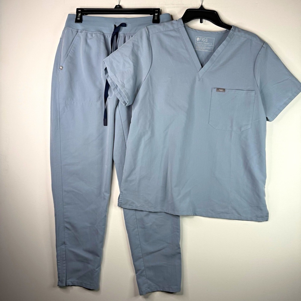 FIGS Technical Collection women's  Scrub Set L light blue